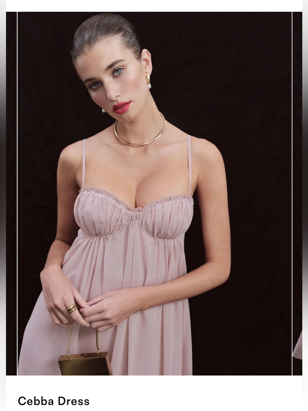 Reformation Cebba Dress in Dusty Rose